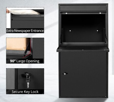 Outdoor metal cabinet rust-proof mailbox with lock for delivering letters and other goods
