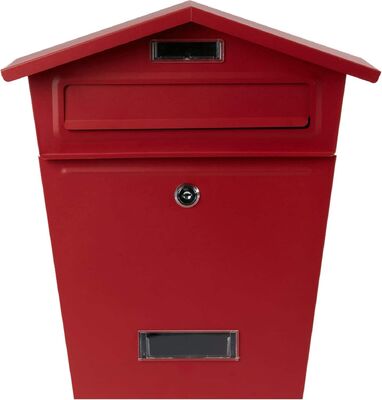 Cassetta delle lettere da parete in metallo verniciato a polvere per ville esterne, giardini, servizi postali