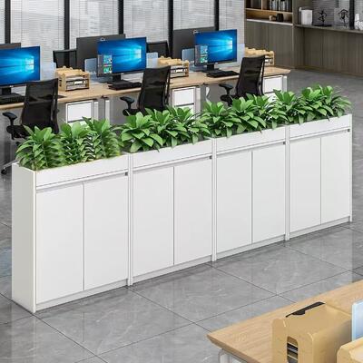 Gabinetto di piante in acciaio Unità superiore con 3 spazi per piante individuali Moderno portafiori in metallo per la decorazione del giardino domestico interno