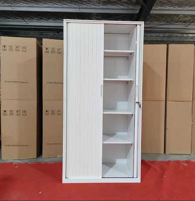 Armadietto per archivi a porta in tamburo di acciaio con design a lato stretto 1850 mm Armadietto per ufficio in metallo per l'organizzazione di documenti e file