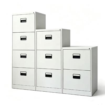 Armadio archivio in acciaio A4 a 4 cassetti con serratura per archiviazione file sospesi FC e organizzazione documenti d'ufficio