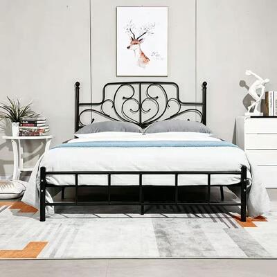 Single Metal Bed for Staff Dormitories Factory Direct Steel Bed in Multiple Sizes